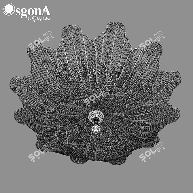 Elegant Riccio Osgona Ceiling Chandelier 3D model image 3