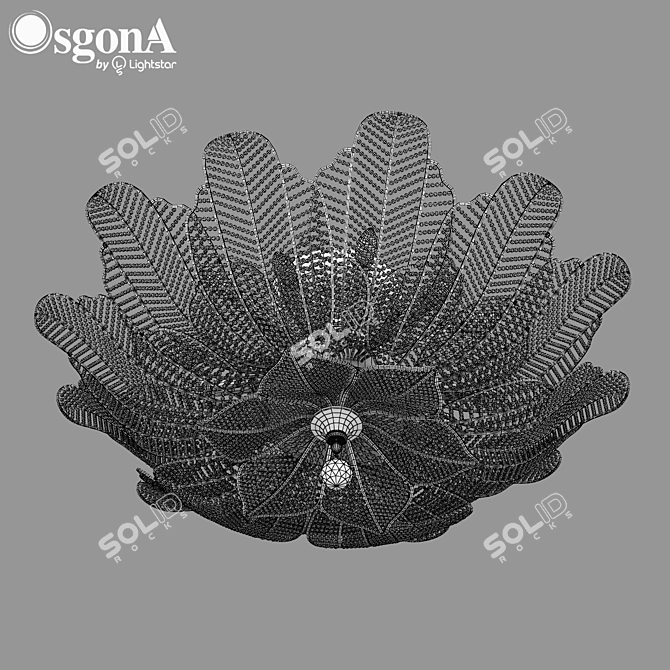 Elegant Crystal Ceiling Chandelier 3D model image 3