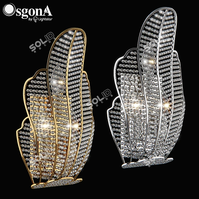 Riccio Osgona Crystal Chandelier 3D model image 1