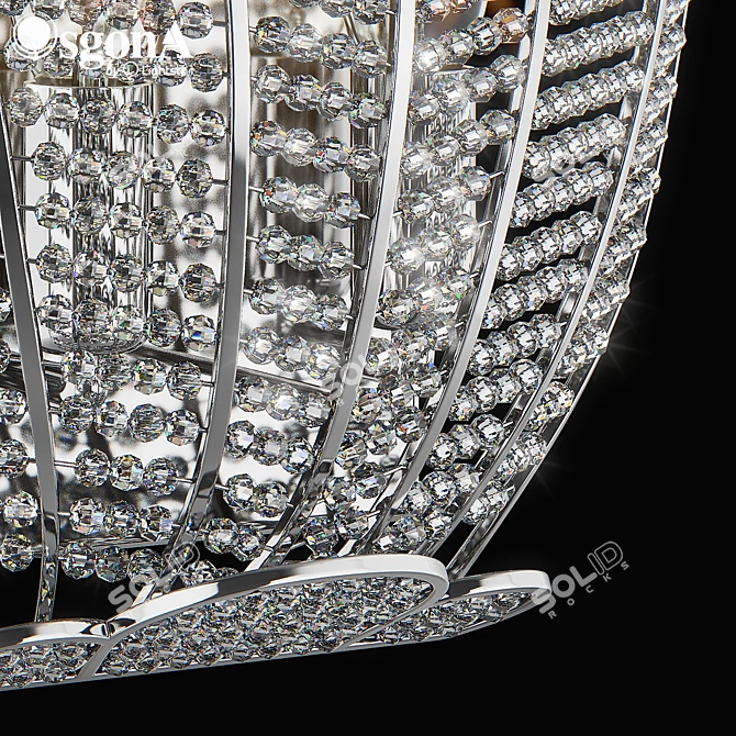 Riccio Osgona Crystal Chandelier 3D model image 2