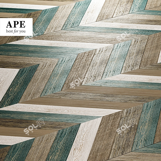 APE Ceramica Chevron Porcelain Tiles 3D model image 1