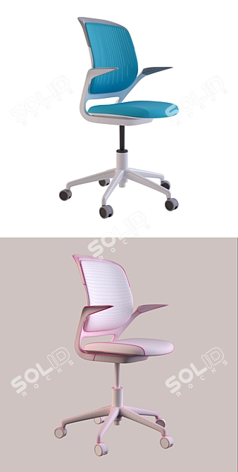 SteelCase Cobi Office Chair: Modern, Versatile, and Comfortable 3D model image 2