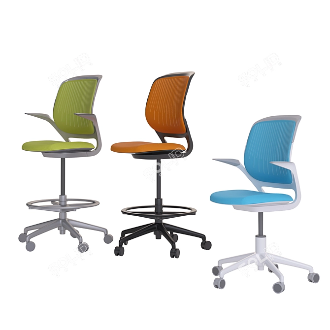 SteelCase Cobi Office Chair: Modern, Versatile, and Comfortable 3D model image 3
