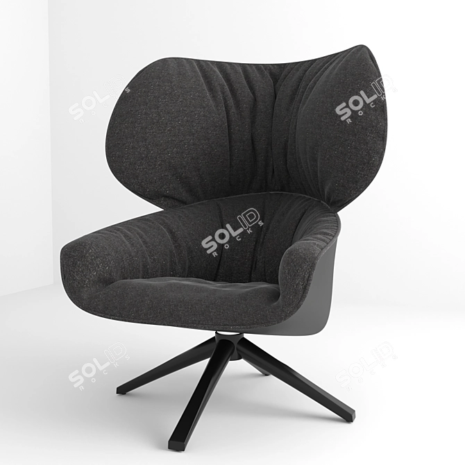 Italian Luxury: B&B Italia Tabano Armchair 3D model image 1