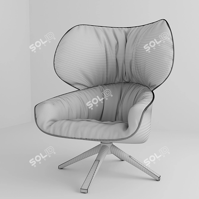 Italian Luxury: B&B Italia Tabano Armchair 3D model image 2