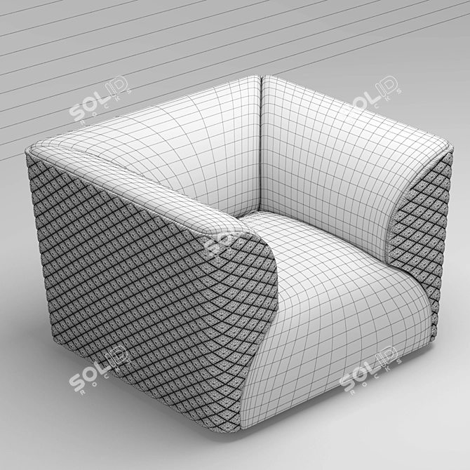 Luxury Bentley Home Winston Armchair 3D model image 3