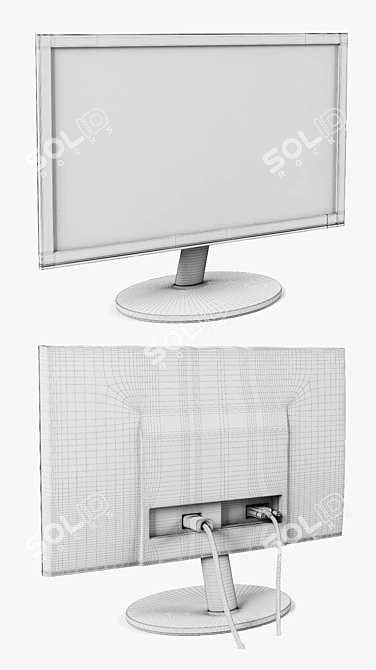 Samsung SyncMaster E2020 LCD Monitor 3D model image 3