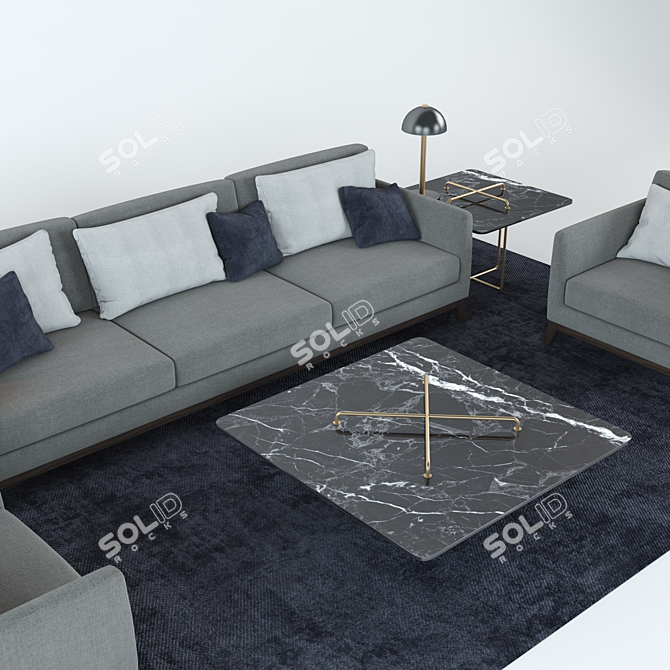 Transform your space with Metaphore Sofa and Armchair 3D model image 2