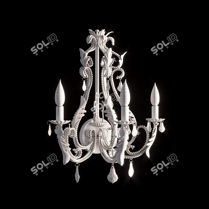 Regal Crystal Chandelier 3D model image 3