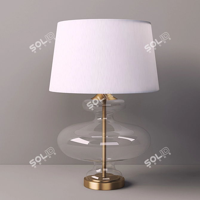 Modern Droplet Lamp Set 3D model image 1