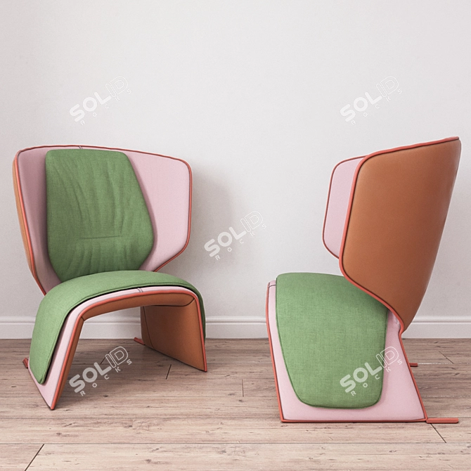 Cassina 570 Gender Chair: Innovative Design, Customizable Sizes & Brochure Archive 3D model image 3