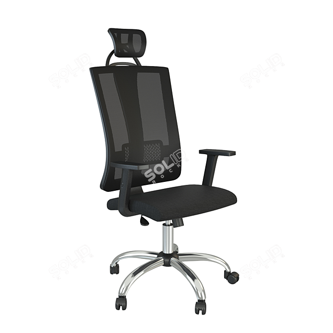 Sleek Executive Armchair FX-808 3D model image 1