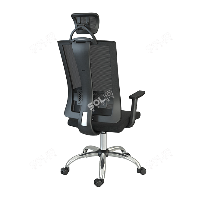 Sleek Executive Armchair FX-808 3D model image 2