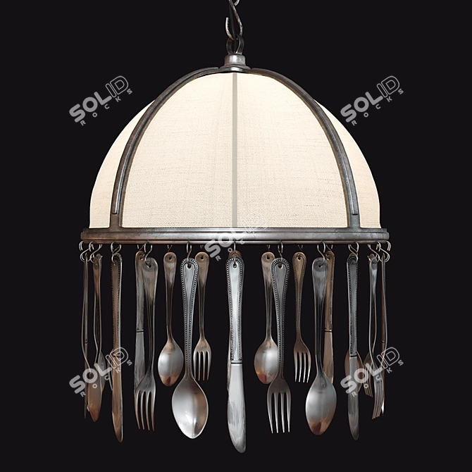 Elegant Eichholtz L'Auberge Chandelier 3D model image 1