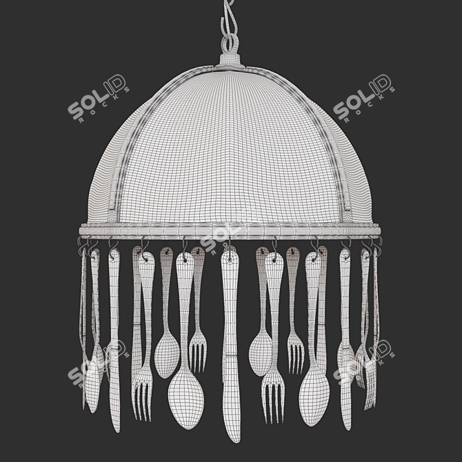 Elegant Eichholtz L'Auberge Chandelier 3D model image 3