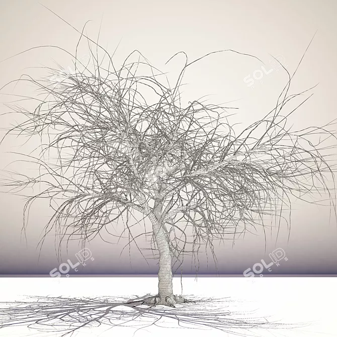 Winter Scene Essential: Bare Tree 3D model image 3