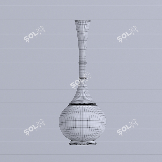 Turquoise Ceramic Vase 3D model image 3