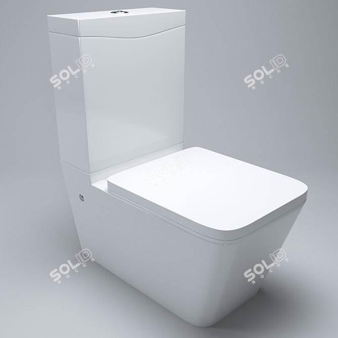 Modern Detailed Toilet Set 3D model image 1