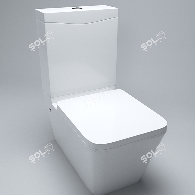 Modern Detailed Toilet Set 3D model image 2