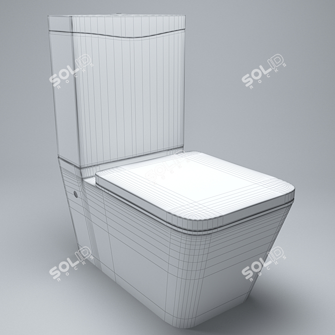 Modern Detailed Toilet Set 3D model image 3