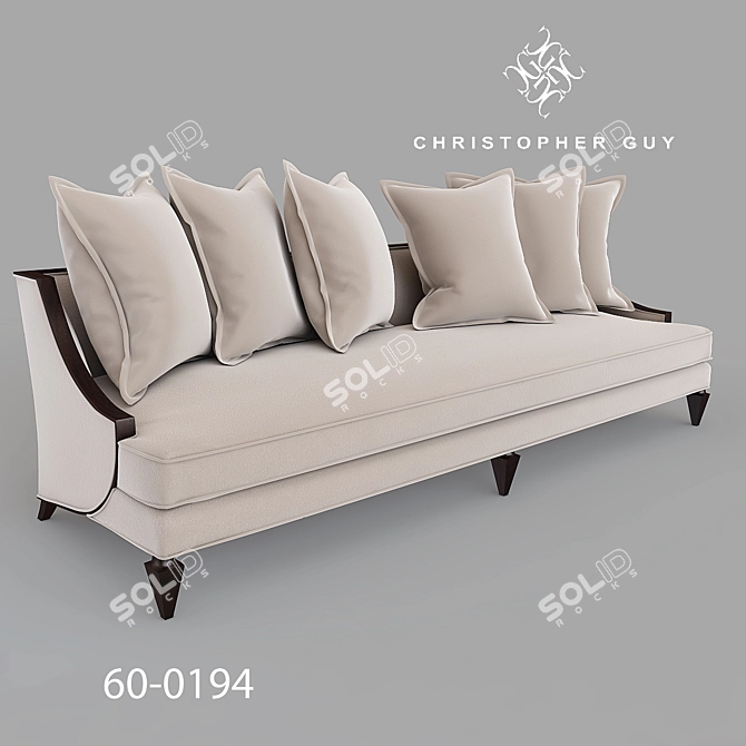 Luxury Christopher Guy Accent Chair 3D model image 1