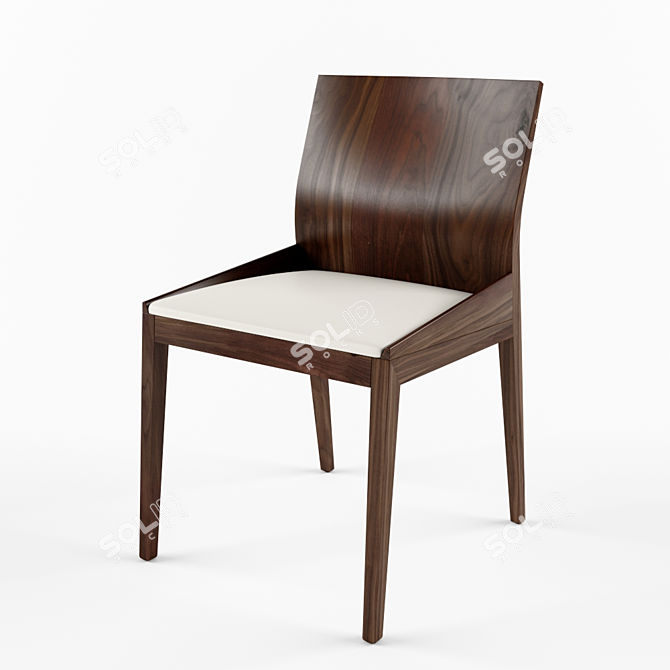 Elegant Grace Chair by Bross 3D model image 1