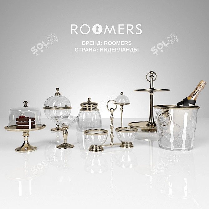 "Stylish Stay at Roomers 3D model image 1