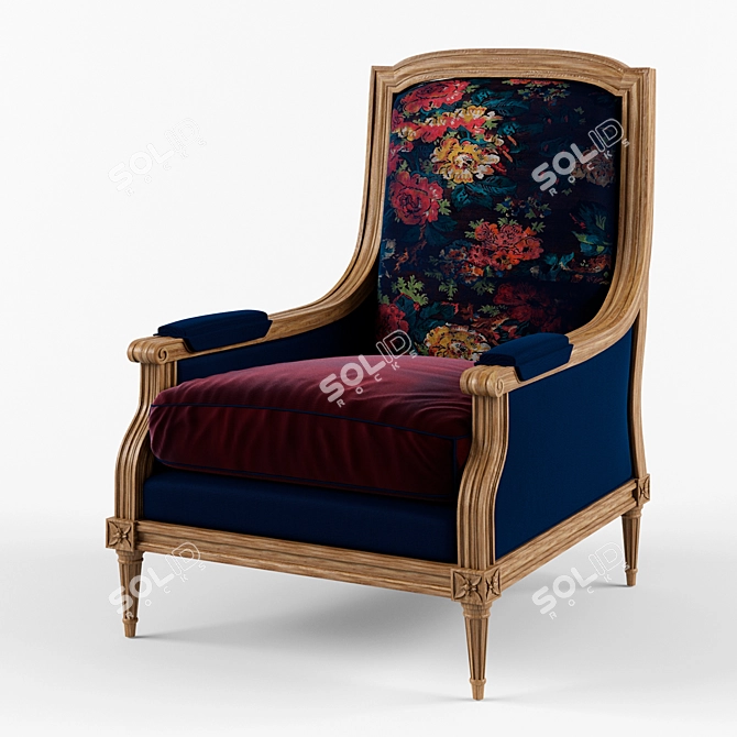 Elegant Classic Chair: 71Х81Х97 3D model image 1