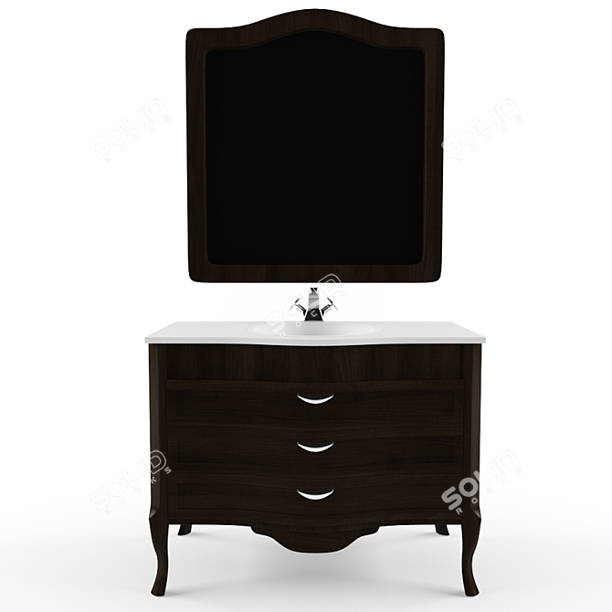 Elegant Andromeda Vanity Cabinet 3D model image 1