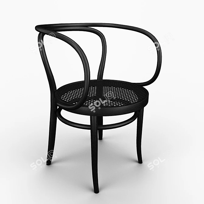 Classic Thonet 209 Chair: Timeless Elegance 3D model image 1