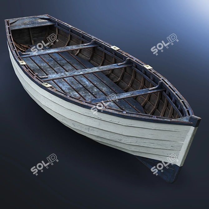 Low Poly Boat: High-Resolution Textures & Multiple Render Options 3D model image 1