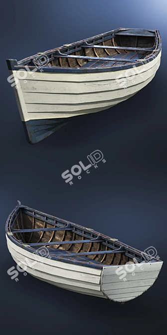 Low Poly Boat: High-Resolution Textures & Multiple Render Options 3D model image 2