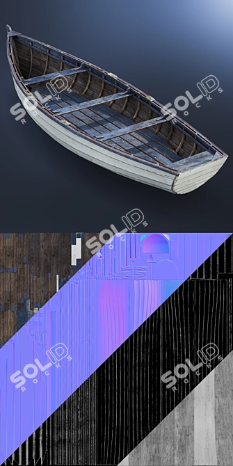 Low Poly Boat: High-Resolution Textures & Multiple Render Options 3D model image 3