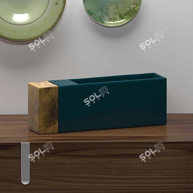 Edu Chest: Tablelamp, Plates, Vase 3D model image 3