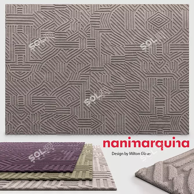 Shakespearean African Inspired Rug 3D model image 1