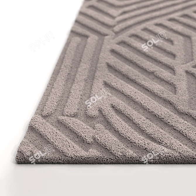 Shakespearean African Inspired Rug 3D model image 2