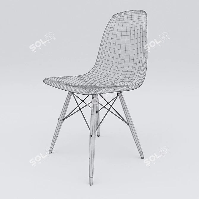 Modern Design Eams DSW Chair 3D model image 3