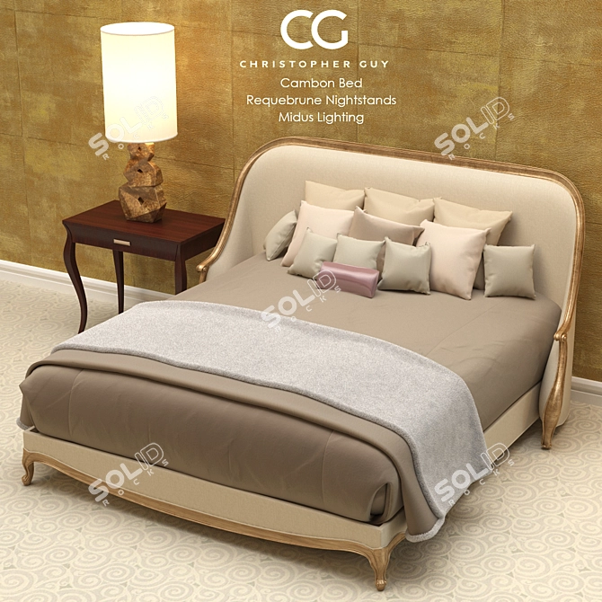 Luxury Christopher Guy Bedroom Set 3D model image 2