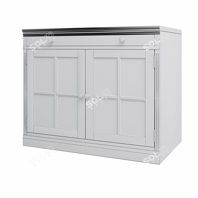 Ethnic Livingston Glass Cabinet 3D model image 3