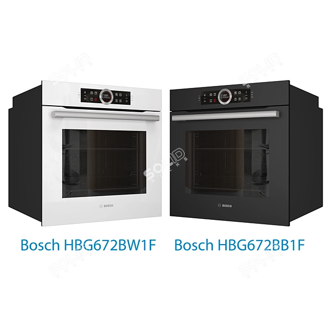 Bosch HBG672BW1F HBG672BB1F Oven - Efficient and Stylish 3D model image 1