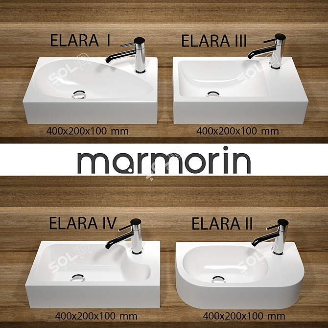 Elegant Marmorin ELARA Sinks 3D model image 1