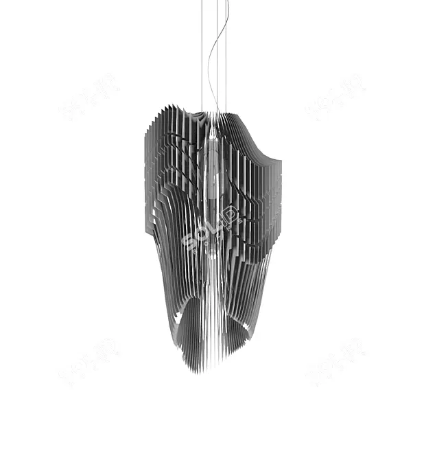 Zaha Hadid's Elegant Lamp 3D model image 1