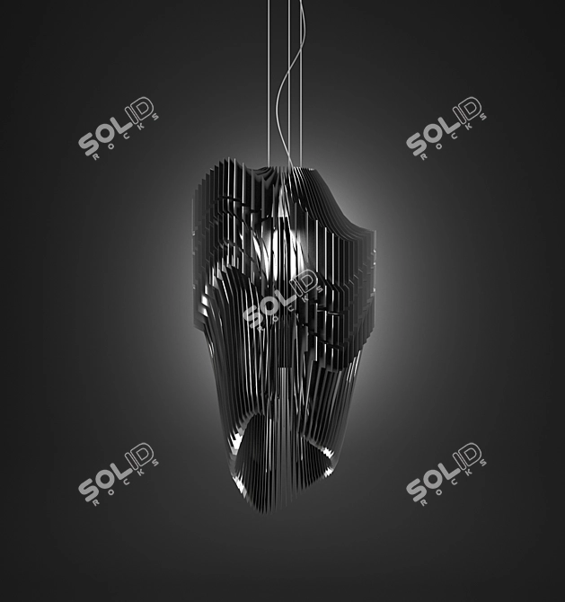 Zaha Hadid's Elegant Lamp 3D model image 2