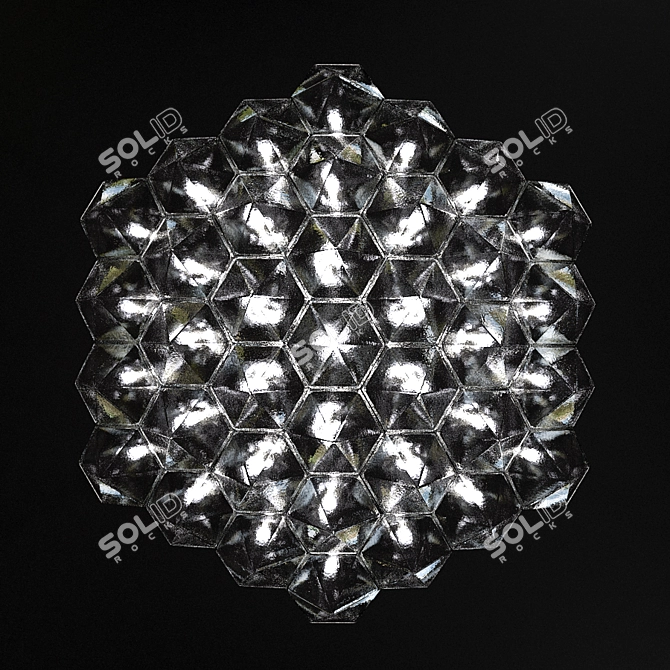 Elegant Facet Lighting Fixture 3D model image 2