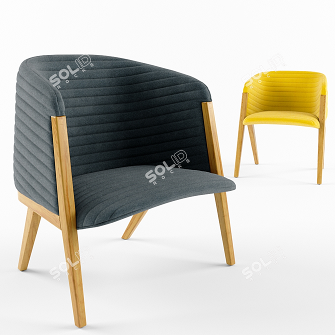 Italian Mafalda Chair: Elegant & Comfortable 3D model image 1