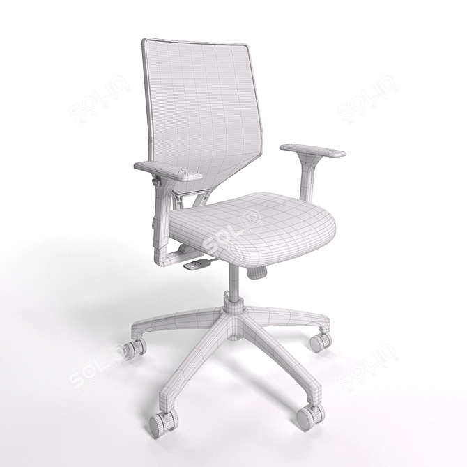 Sleek Mesh Task Chair - Solve 3D model image 3