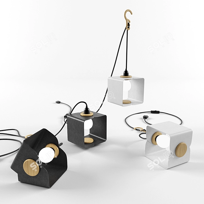 Title: Elegant Illumina Desk Lamp 3D model image 1