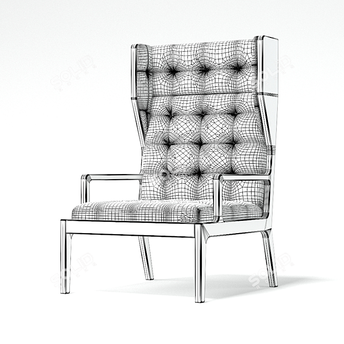 James UK Wingback: Classic Elegance for Your Home 3D model image 3