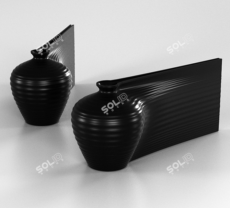 Zaha Hadid Vase: Modern Design Masterpiece 3D model image 1