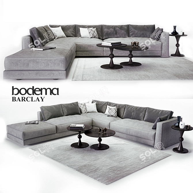 Bodema Barclay Console Corner Sofa 3D model image 1